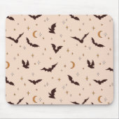 Boho Bats and Stars Halloween Pattern Mousepad (Vorne)