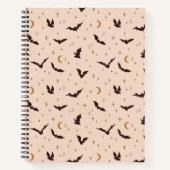Boho Bats and Stars Halloween Pattern Notizblock (Vorderseite)