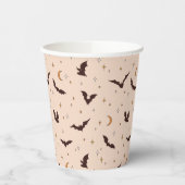 Boho Bats and Stars Halloween Pattern Pappbecher (Links)