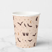 Boho Bats and Stars Halloween Pattern Pappbecher (Rechts)