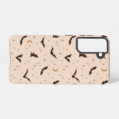 Boho Bats and Stars Halloween Pattern Samsung Galaxy Hülle (Rückseite (Horizontal))