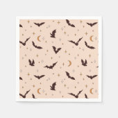 Boho Bats and Stars Halloween Pattern Serviette (Vorderseite)