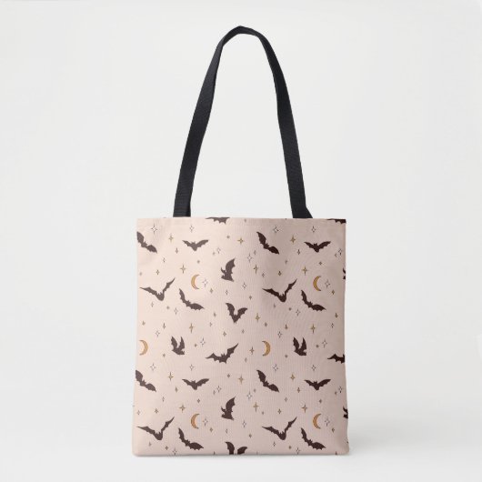 Boho Bats and Stars Halloween Pattern Tasche (Vorderseite)