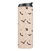 Boho Bats and Stars Halloween Pattern Thermosbecher (Nach links gedreht)