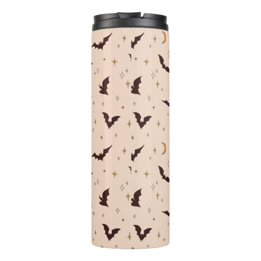 Boho Bats and Stars Halloween Pattern Thermosbecher (Rückseite)