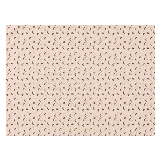 Boho Bats and Stars Halloween Pattern Tischdecke (Vorderseite (Horizontal))