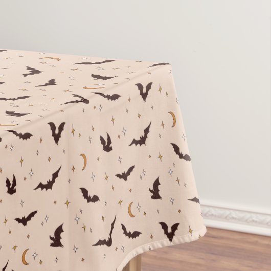 Boho Bats and Stars Halloween Pattern Tischdecke (Beispiel)