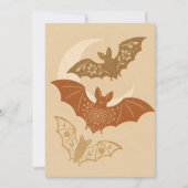 Boho Bats Halloween Einladung (Vorderseite)