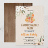 Boho-Bauernmarkt-Thema Einladung (Vorne/Hinten)