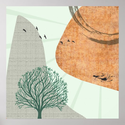 Boho-Baum Poster (Vorne)