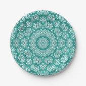 Boho Bazaar, Mix & Match Cerulean-Muster Pappteller (Vorderseite)