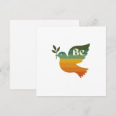 Boho Be Peace Retro-Feiertags-Notizkarte (Vorne/Hinten)