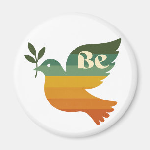Boho Be Peace Retro-Feiertagsmagnet Magnet