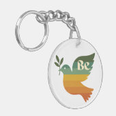 Boho Be Peace Retro Holiday Keychain Schlüsselanhänger (Vorderseite links)