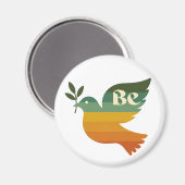 Boho Be Peace Retro Holiday Magnet (Vorderseite/Rückseite)