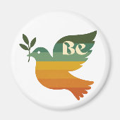 Boho Be Peace Retro Holiday Magnet (Vorne)