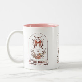 Boho “Be the Energy You Want to Attract”  Zweifarbige Tasse