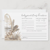 Boho Beach Baby Duschberatung Vorhersagekarte (Vorderseite)