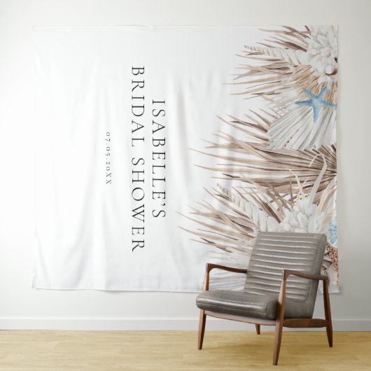 Boho Beach Brautparty Hintergrund Wandteppich (Beispiel (Horizontal))