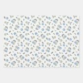 Boho Beach Cherries - sage blue fruit pattern. Geschenkpapier Set (Vorderseite)