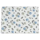 Boho Beach Cherries - sage blue fruit pattern. Große Geschenktüte (Vorderseite)