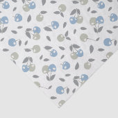 Boho Beach Cherries - sage blue fruit pattern. Seidenpapier (Detail)