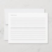 Boho Beach Coral Reef Rezept Card Mitteilungskarte (Rückseite)