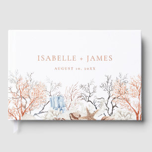 Boho Beach Coral Reef Wedding Foil Guest Book Gästebuch