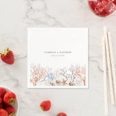 Boho Beach Coral Reef Wedding Serviette (Beispiel)