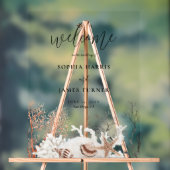 Boho Beach Coral Reef Wedding Willkommen Acrylschild (Neutral)
