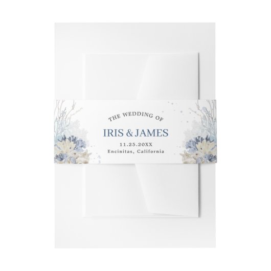 Boho Beach Destination Hampton Wedding Einladungsbanderole (Vorderseite Beispiel)