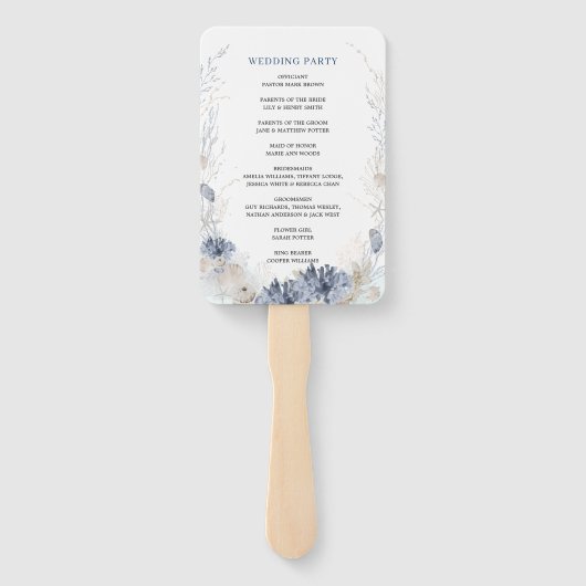 Boho Beach Destination Hampton Wedding Program Fächer (Rückseite)