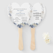 Boho Beach Destination Hampton Wedding Program Fächer (Vorne und Hinten)