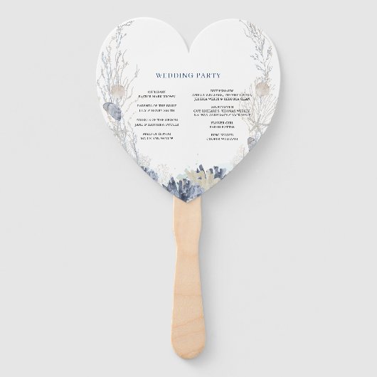 Boho Beach Destination Hampton Wedding Program Fächer (Rückseite)