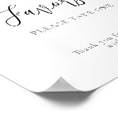 Boho Beach Favors Poster (Ecke)