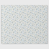 Boho Beach Kirschen - salbei-blaues Fruchtmuster. Geschenkpapier (Flach)