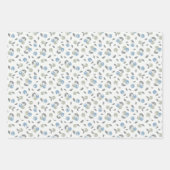 Boho Beach Kirschen - Salbei-blaues Fruchtmuster. Geschenkpapier Set (Vorderseite 3)