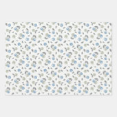 Boho Beach Kirschen - Salbei-blaues Fruchtmuster. Geschenkpapier Set (Vorderseite 2)