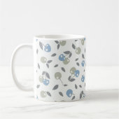 Boho Beach Kirschen - Salbei-blaues Fruchtmuster. Kaffeetasse (Links)