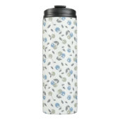 Boho Beach Kirschen - Salbei-blaues Fruchtmuster. Thermosbecher (Vorderseite)