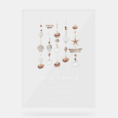 Boho Beach Muschel Acrylschild (Vorderseite)