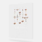 Boho Beach Muschel Acrylschild (Winkel)