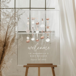 Boho Beach Muschel Acrylschild