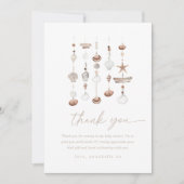 Boho Beach Muschel Babydusche Danke Karte (Vorderseite)