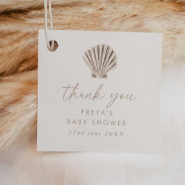 Boho Beach Muschel Babydusche Geschenkanhänger