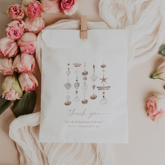 Boho Beach Muschel Babydusche Geschenktütchen