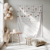 Boho Beach Muschel Begrüßungszeichen Wandteppich