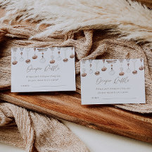 Boho Beach Muschel Diaper Raffle Enclosure Card