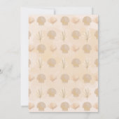 Boho Beach Muschel Ocean Wedding Einladung (Rückseite)