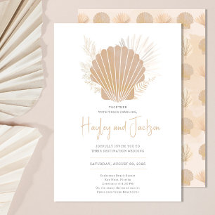 Boho Beach Muschel Ocean Wedding Einladung